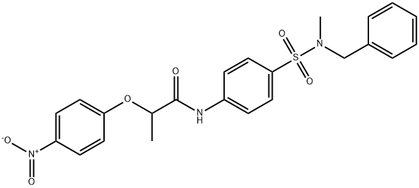 N-(4-{[benzyl(methyl)amino]sulfonyl}phenyl)-2-(4-nitrophenoxy)propanamide Structure