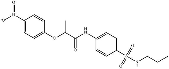 2-(4-nitrophenoxy)-N-{4-[(propylamino)sulfonyl]phenyl}propanamide Structure