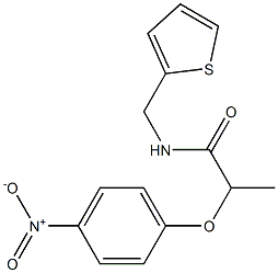 2-(4-nitrophenoxy)-N-(2-thienylmethyl)propanamide Struktur