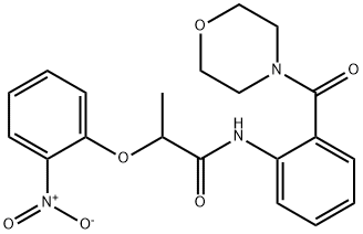 N-[2-(4-morpholinylcarbonyl)phenyl]-2-(2-nitrophenoxy)propanamide|