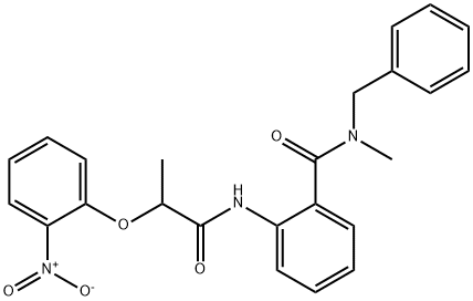 N-benzyl-N-methyl-2-{[2-(2-nitrophenoxy)propanoyl]amino}benzamide Structure