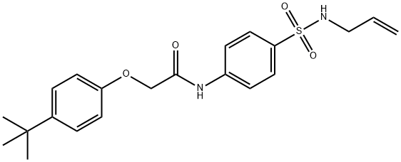 N-{4-[(allylamino)sulfonyl]phenyl}-2-[4-(tert-butyl)phenoxy]acetamide Structure