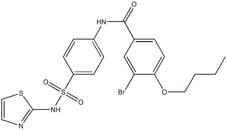 3-bromo-4-butoxy-N-{4-[(1,3-thiazol-2-ylamino)sulfonyl]phenyl}benzamide,881578-62-7,结构式