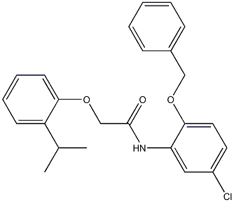 N-[2-(benzyloxy)-5-chlorophenyl]-2-(2-isopropylphenoxy)acetamide Structure