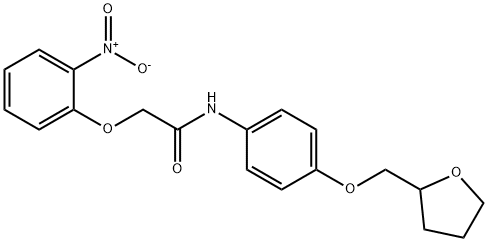 2-(2-nitrophenoxy)-N-[4-(tetrahydro-2-furanylmethoxy)phenyl]acetamide Structure