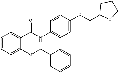 2-(benzyloxy)-N-[4-(tetrahydro-2-furanylmethoxy)phenyl]benzamide 化学構造式