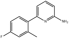 6-(4-氟-2-甲基苯基)吡啶-2-胺 结构式