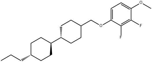 2,3-difluoro-1-methoxy-4-[[(trans,trans)-4'-propyl[1,1'-bicyclohexyl]-4-yl]methoxy]-Benzene Struktur