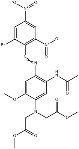 dimethyl 2,2'-({5-acetamido-4-[(2-bromo-4,6-dinitrophenyl)diazenyl]-2-methoxyphenyl}imino)diacetate,88938-51-6,结构式