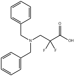 3-(Dibenzylamino)-2,2-difluoropropanoic acid Struktur
