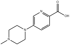 5-(4-メチルピぺラジン-1-イル)ピコリン酸 化学構造式
