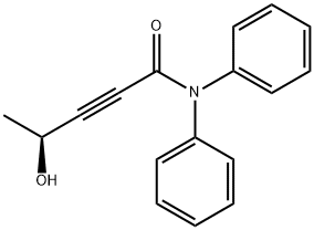 (S)-4-hydroxy-N,N-diphenylpent-2-ynamide 化学構造式