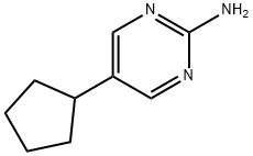 2-AMINO-5-(CYCLOPENTYL)PYRIMIDINE,90253-44-4,结构式