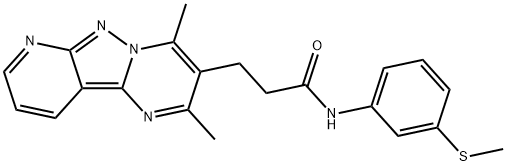 Pyrido[2',3':3,4]pyrazolo[1,5-a]pyrimidine-3-propanamide, 2,4-dimethyl-N-[3-(methylthio)phenyl]- Structure