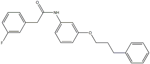 2-(3-fluorophenyl)-N-[3-(3-phenylpropoxy)phenyl]acetamide Struktur