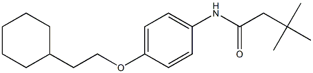N-[4-(2-cyclohexylethoxy)phenyl]-3,3-dimethylbutanamide Struktur