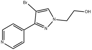 2-(4-bromo-3-(pyridin-4-yl)-1H-pyrazol-1-yl)ethanol,905281-79-0,结构式