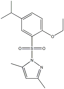 2-[(3,5-dimethyl-1H-pyrazol-1-yl)sulfonyl]-4-isopropylphenyl ethyl ether 化学構造式