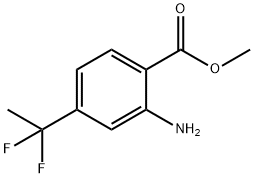 2-氨基-4-(1,1-二氟乙基)苯甲酸甲酯,2-氨基-4-二氟乙基苯甲酸甲酯, 912575-28-1, 结构式