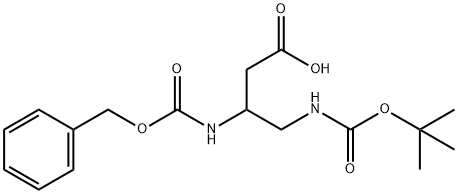 4-[(2-methylpropan-2-yl)oxycarbonylamino]-3-(phenylmethoxycarbonylamino)butanoic acid Structure