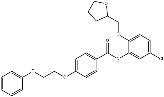 N-[5-chloro-2-(tetrahydro-2-furanylmethoxy)phenyl]-4-(2-phenoxyethoxy)benzamide Structure