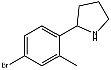 2-(4-bromo-2-methylphenyl)pyrrolidine Struktur