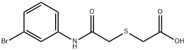 2-({[(3-bromophenyl)carbamoyl]methyl}sulfanyl)acetic acid Struktur