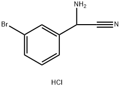 2-氨基-2-(3-溴苯基)乙腈盐酸 结构式