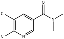 5,6-dichloro-N,N-dimethylpyridine-3-carboxamide Struktur