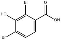 2,4-dibromo-3-hydroxybenzoic acid, 91659-00-6, 结构式