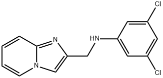 3,5-dichloro-N-{imidazo[1,2-a]pyridin-2-ylmethyl}aniline 化学構造式