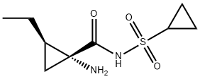 (1R,2R)-1-氨基-N-(环丙基磺酰基)-2-乙基环丙烷甲酰胺,923672-42-8,结构式