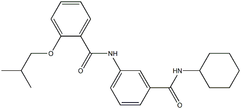 N-{3-[(cyclohexylamino)carbonyl]phenyl}-2-isobutoxybenzamide,925130-72-9,结构式