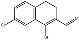 2-Naphthalenecarboxaldehyde, 1-bromo-7-chloro-3,4-dihydro- Struktur