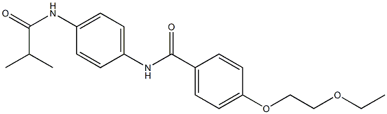 4-(2-ethoxyethoxy)-N-[4-(isobutyrylamino)phenyl]benzamide Struktur