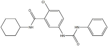 5-[(anilinocarbonyl)amino]-2-chloro-N-cyclohexylbenzamide Structure