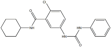 5-[(anilinocarbonyl)amino]-2-chloro-N-cyclohexylbenzamide|