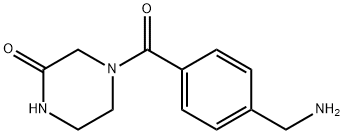 4-[4-(aminomethyl)benzoyl]piperazin-2-one Struktur