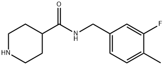 N-[(3-fluoro-4-methylphenyl)methyl]piperidine-4-carboxamide Structure