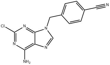 4-((6-氨基-2-氯-嘌呤-9-基)甲基)苯腈, 927822-40-0, 结构式