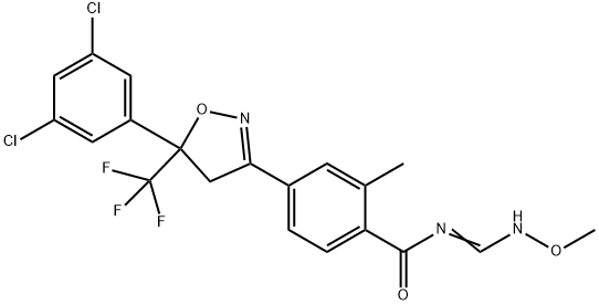 4-[5-(3,5-ジクロロフェニル)-4,5-ジヒドロ-5-(トリフルオロメチル)-3-イソオキサゾリル]-Ｎ-[(メトキシアミノ)メチレン]-2-メチル-ベンズアミド標準品 化学構造式