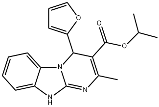 4-(2-Furanyl)-4,10-dihydro-2-methylpyrimido[1,2-a]benzimidazole-3-carboxylic acid-1-methylethyl ester Struktur