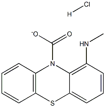 methylamino phenothiazine-10-carboxylate hydrochloride 结构式