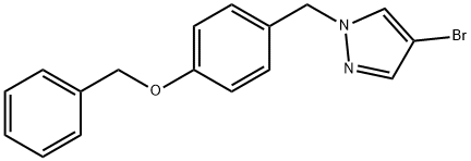 1-(4-benzyloxy-benzyl)-4-bromo-1H-pyrazole Structure