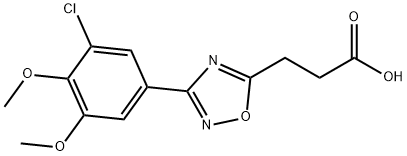 3-[3-(3-氯-4,5-二甲氧苯基)-1,2,4-噁二唑-5-基]丙酸,937626-14-7,结构式