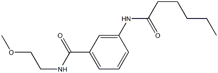 3-(hexanoylamino)-N-(2-methoxyethyl)benzamide 化学構造式