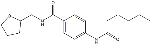 4-(hexanoylamino)-N-(tetrahydro-2-furanylmethyl)benzamide Structure