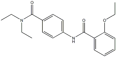 N-{4-[(diethylamino)carbonyl]phenyl}-2-ethoxybenzamide 化学構造式