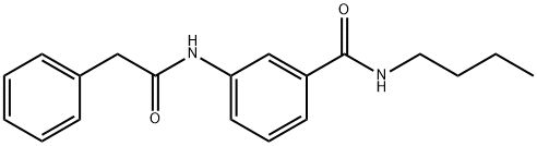 N-butyl-3-[(2-phenylacetyl)amino]benzamide 结构式