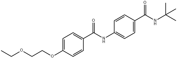 N-{4-[(tert-butylamino)carbonyl]phenyl}-4-(2-ethoxyethoxy)benzamide Structure